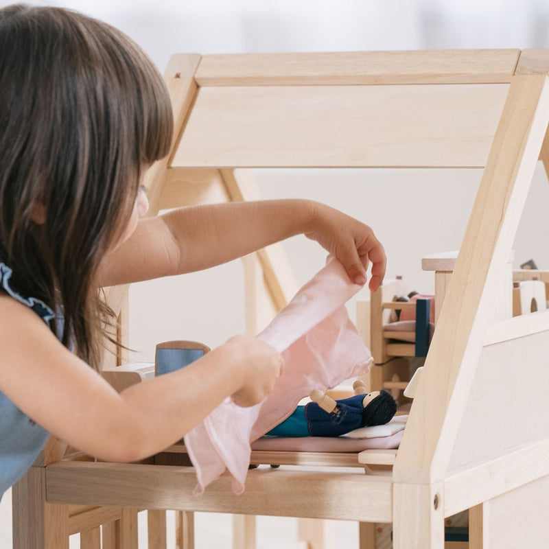 My First Doll House | 4-Room Wooden Dollhouse | 1:12 Scale
