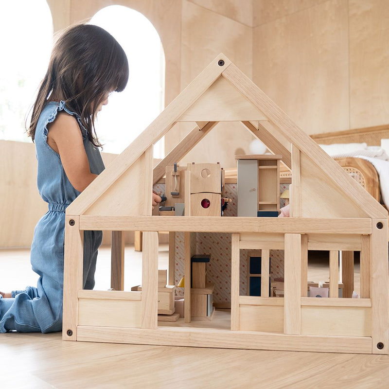 My First Doll House | 4-Room Wooden Dollhouse | 1:12 Scale
