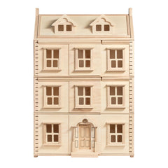 Grand Victorian Dollhouse | 4-Floor Rubberwood | 24.76" x 13.19" x 28.03"