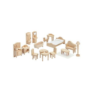 Dollhouse Furniture Set | 1:12 Scale | Living Room, Bedroom, Kitchen, Dining Room, Bathroom