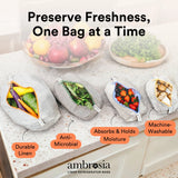 Reusable Linen Produce Bags | Complete Set of 4 | Handcrafted in California