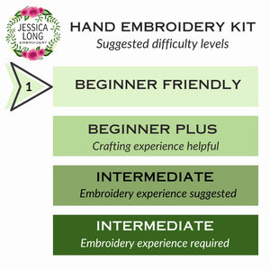 Blissful Blooms | Beginner Embroidery Kit | 5" Hoop