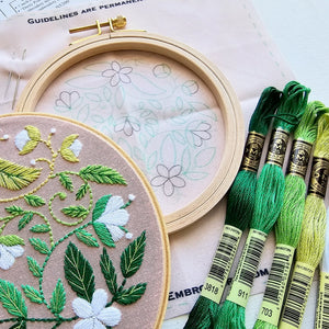 Blissful Blooms | Beginner Embroidery Kit | 5" Hoop