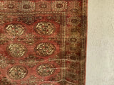 Vintage Turkoman Bukhara Wool Rug | 4'7" × 6'9" — Hand-Knotted c. 1950s