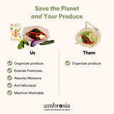 Reusable Linen Produce Bags | Complete Set of 4 | Handcrafted in California