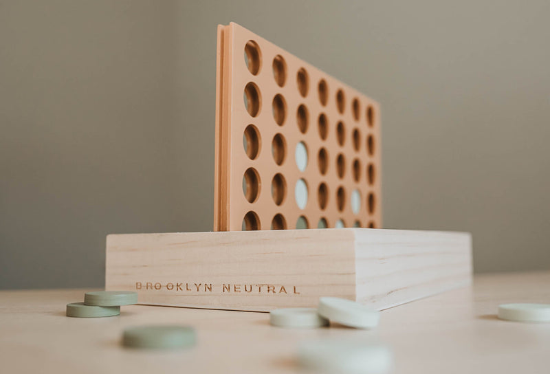 Wooden Four in a Row Game | Travel Size