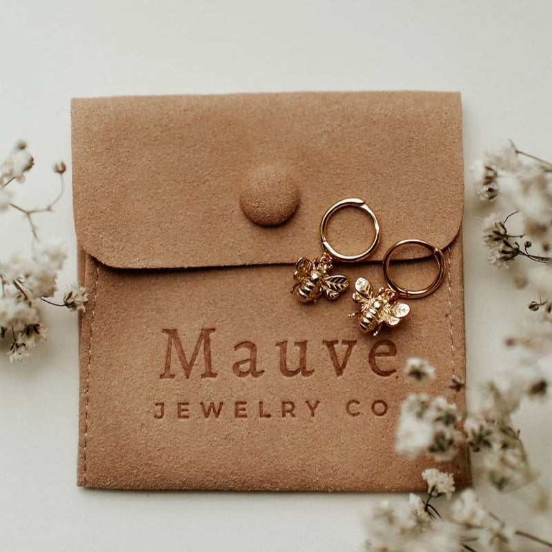 Honey Bee Huggie Hoop Earrings | Gold Vermeil