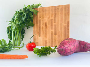 End Grain Square Butcher Block | 12 x 13"