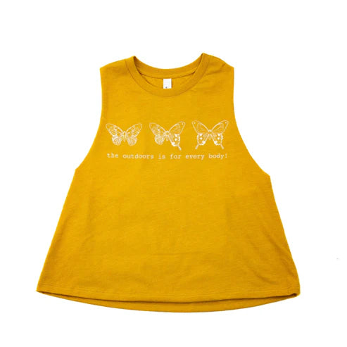 Every Body Cropped Tank | Hand Screen-Printed
