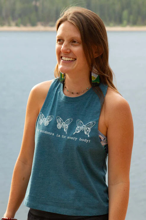Every Body Cropped Tank | Hand Screen-Printed