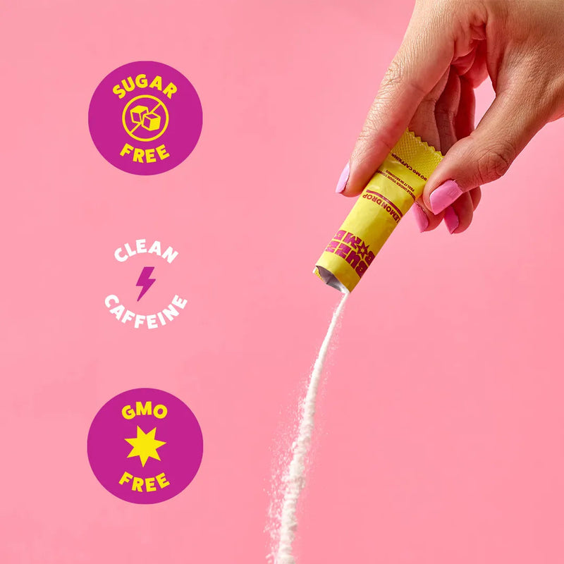 Lemon Drop Caffeine Powder | 50mg Per Stick | 20 Count