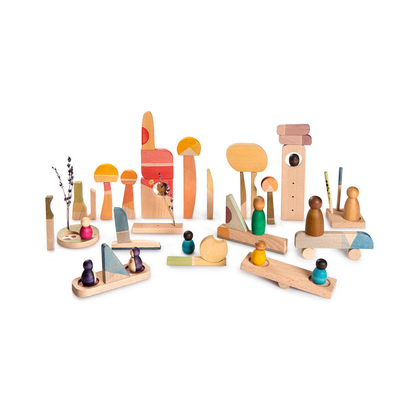 Grapat Happy Place set with Nins figures in boats and houses