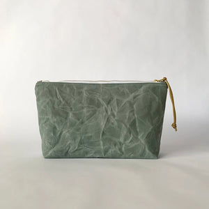 Waxed Canvas Cosmetic Bag — Large