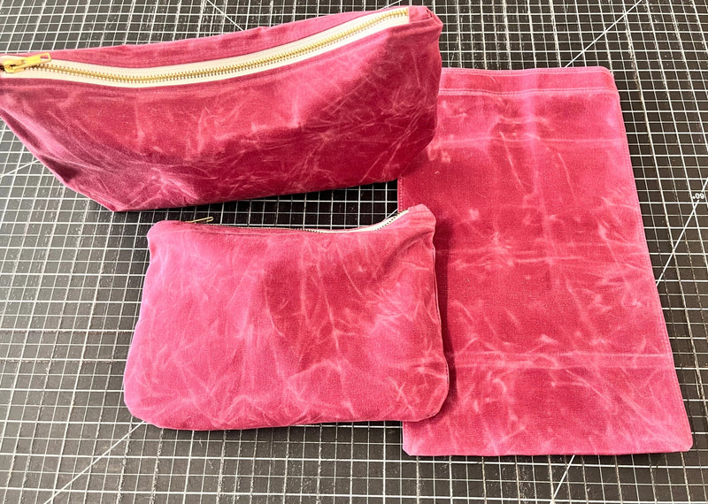 Waxed Canvas Cosmetic Bag — Large