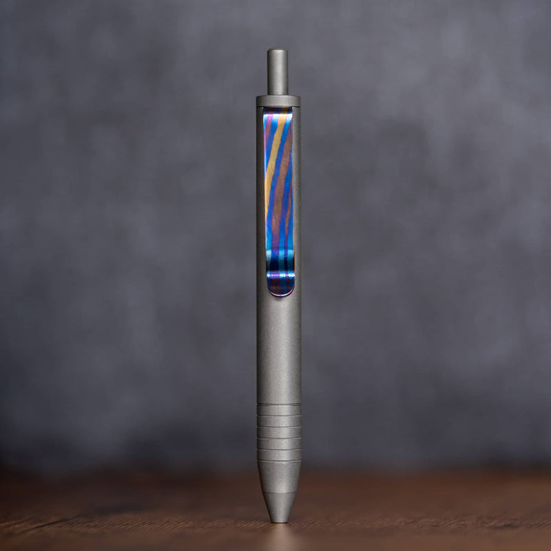 Mini Click Pen | D1 Refill | Titanium, Brass, Copper, or Zirconium