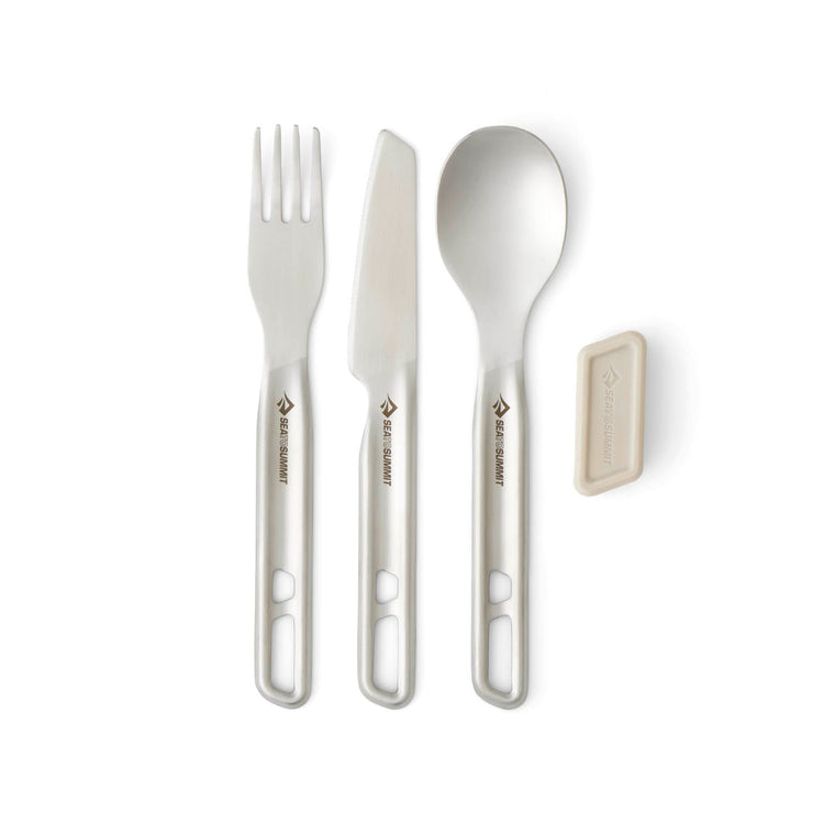 Detour Stainless Steel Cutlery Set | 3-Piece | Nested with Magnetic Keeper