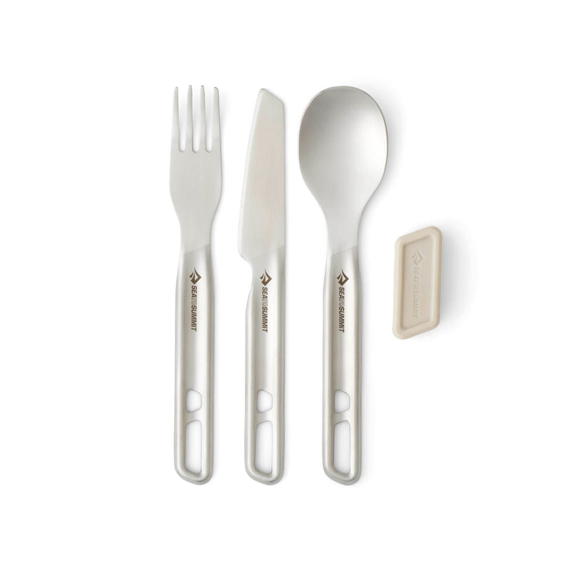 Detour Stainless Steel Cutlery Set | 3-Piece | Nested with Magnetic Keeper