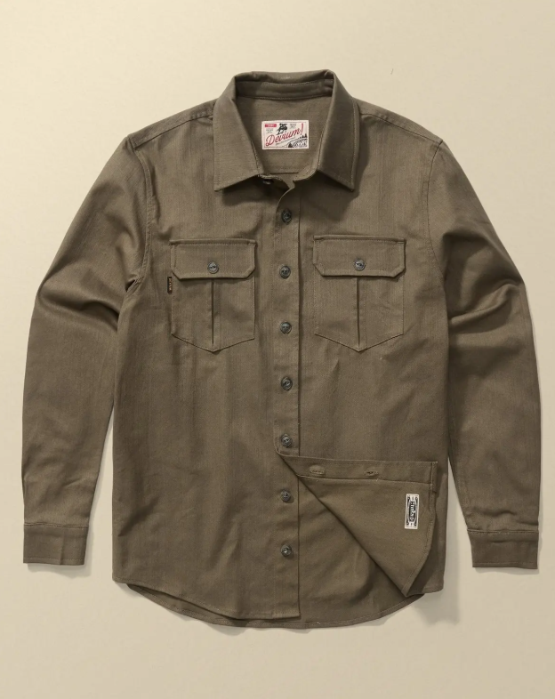 Slub Twill Overshirt | 12oz Cotton | Double Chest Pockets