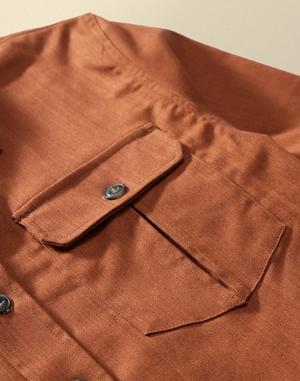 Slub Twill Overshirt | 12oz Cotton | Double Chest Pockets