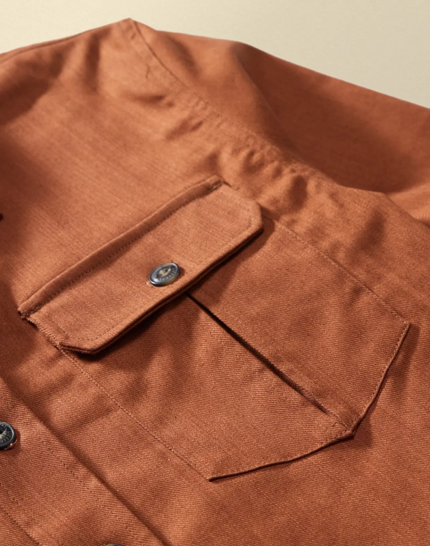 Slub Twill Overshirt | 12oz Cotton | Double Chest Pockets