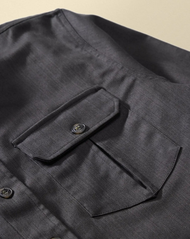 Slub Twill Overshirt | 12oz Cotton | Double Chest Pockets