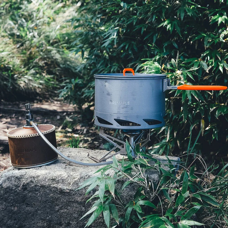 Feast Heat-Exchanger Camp Cookset | Fire Maple | 1.5L Pot, 0.7L Kettle, Frying Pan