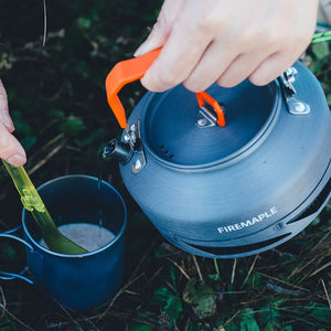 Feast Heat-Exchanger Camp Cookset | Fire Maple | 1.5L Pot, 0.7L Kettle, Frying Pan
