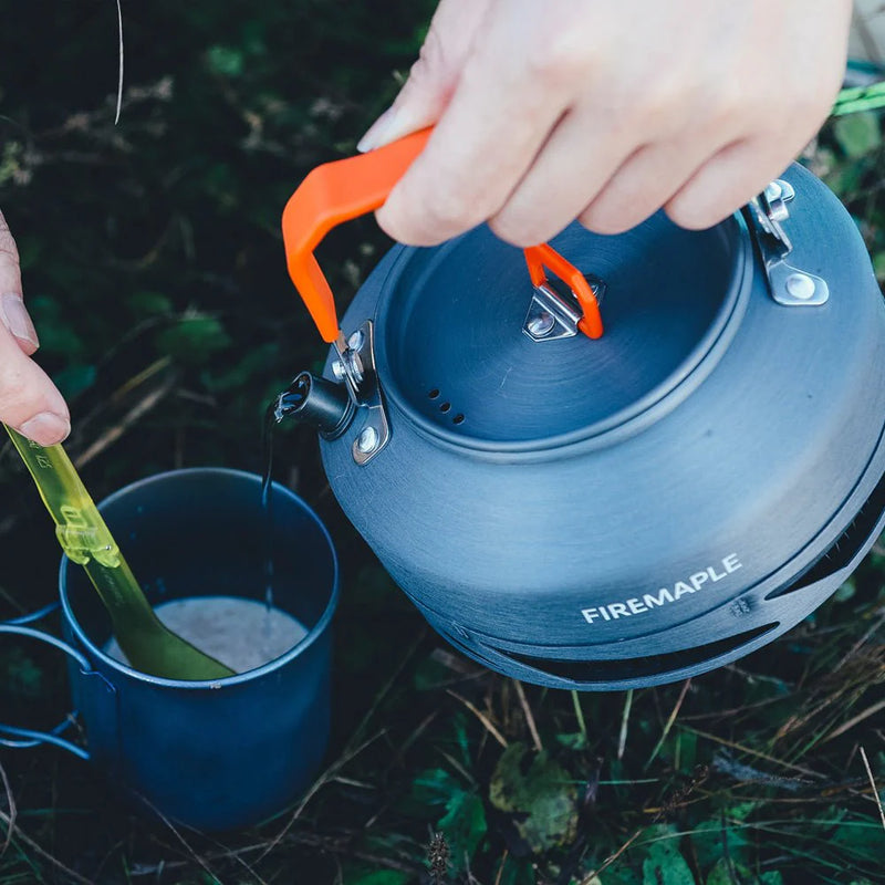 Feast Heat-Exchanger Camp Cookset | Fire Maple | 1.5L Pot, 0.7L Kettle, Frying Pan