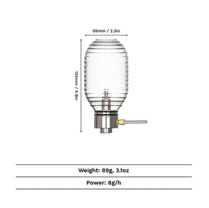 Firefly Gas Lantern | Stainless Steel & Glass | 3.1 oz
