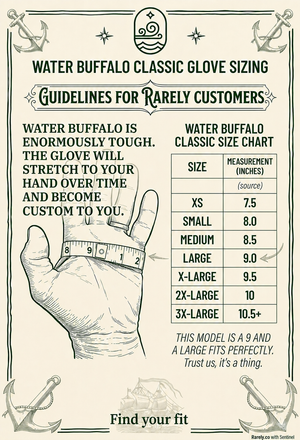 Glove sizing chart
