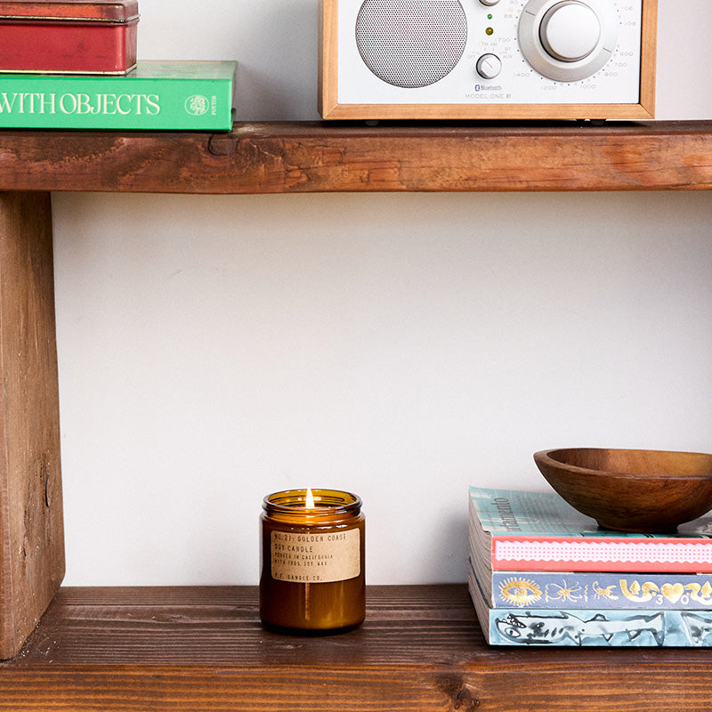 Golden Coast Soy Candle | Eucalyptus, Sea Salt, Redwood | P.F. Candle Co.