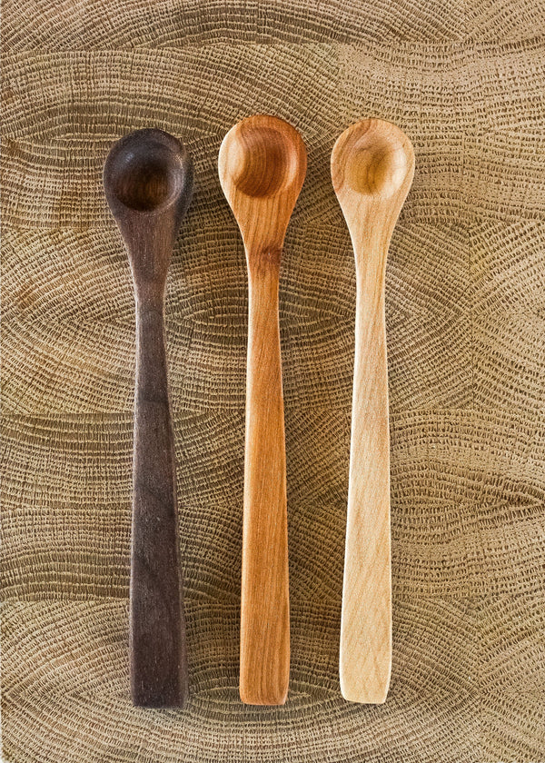 Kind Word Honey Spoon — solid hardwood, handmade, sized for the jar