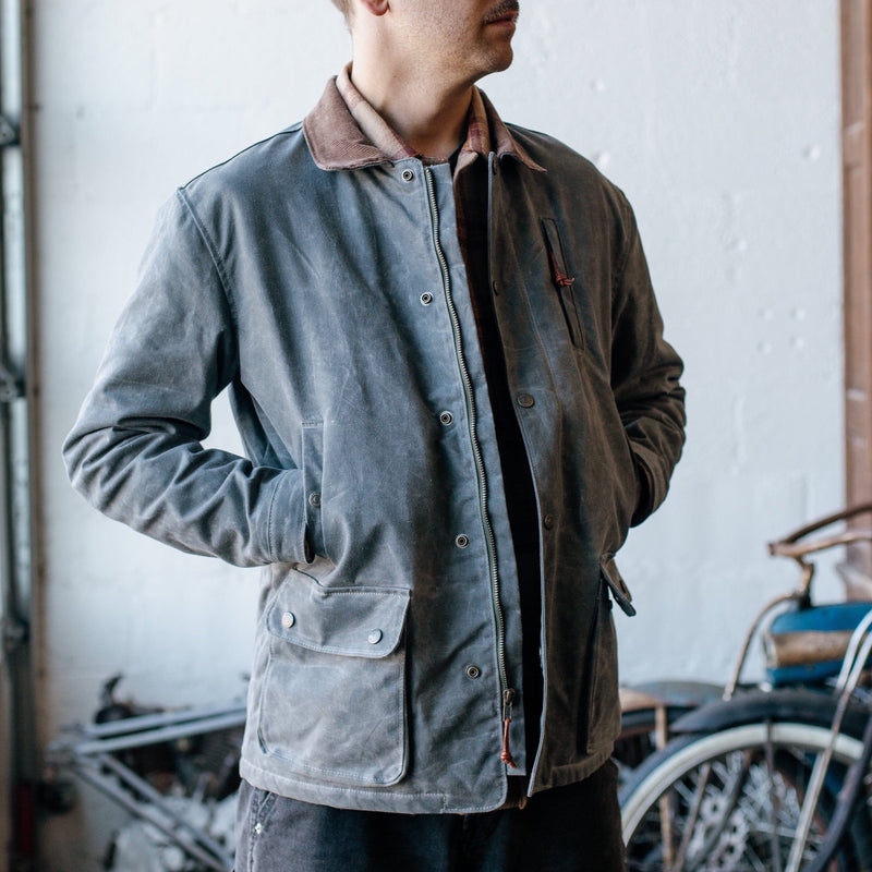 Field Jacket Charcoal — worn