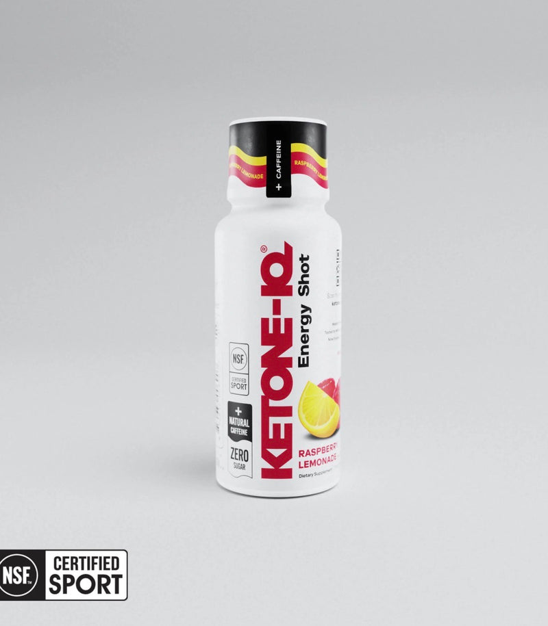 Ketone-IQ +Caffeine Shot | Raspberry Lemonade | Sugar-Free Energy | 6-pack