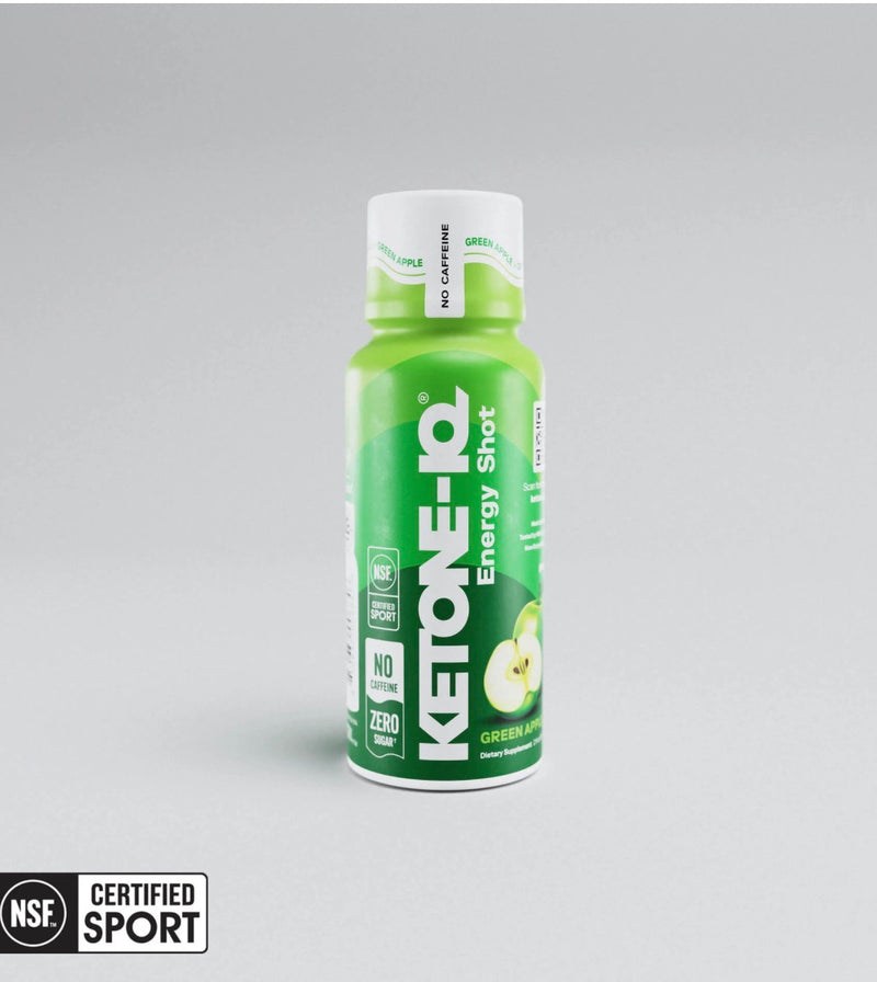 Ketone-IQ No Caffeine Shot | Green Apple | Brain Fuel | 6-Pack