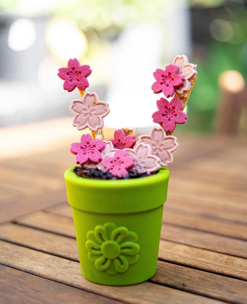 Large Flower Pot eCup Dog Treat Dispenser | Durable Rubber | USA-Made