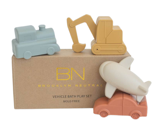 Vehicle Bath Toy Set | Mold-Free Design | Opens for Cleaning