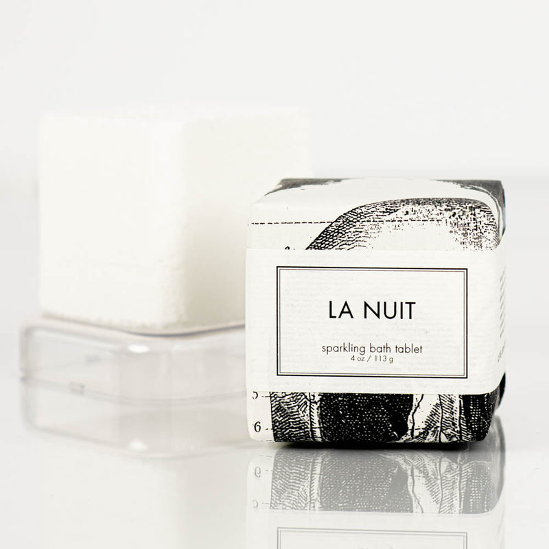 La Nuit Sparkling Bath Tablet | Amber, Myrrh, Vanilla, Egyptian Musk, French Lavender