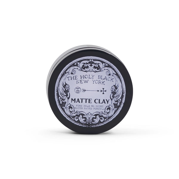 The Holy Black Matte Clay Pomade — 4 oz jar