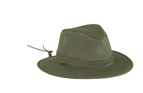 Mesh Crown Sun Hat | 2 ½" Brim | Chin Cord