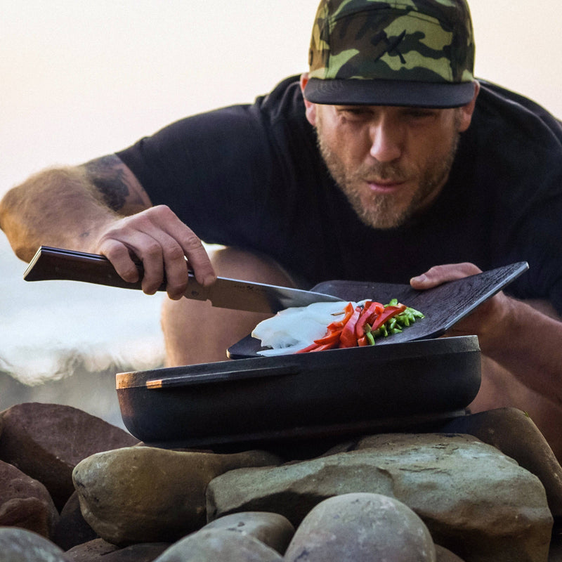 Messermeister Adventure Chef Linen Summit Set | 6-Piece Portable Cooking Kit | German X50 Steel