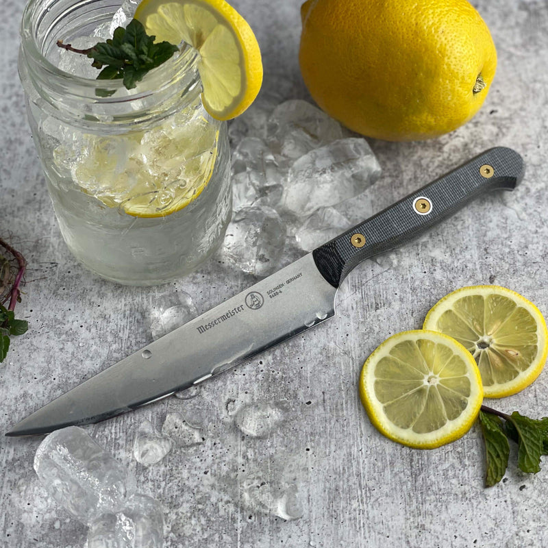 6-Inch Utility Knife | German Stainless Steel | Linen Micarta Handle | Solingen