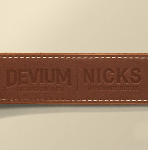 Roughout Leather Work Belt | Brown | Brass Buckle | Nicks x Devium