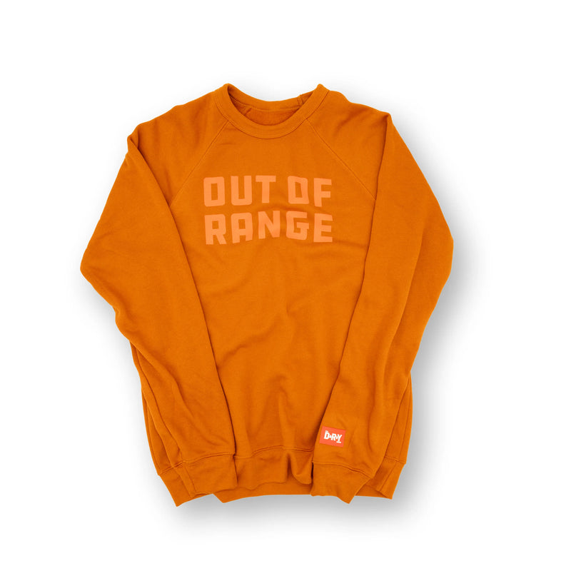 Out of Range Crew Fleece | Orange | Cotton-Poly Blend