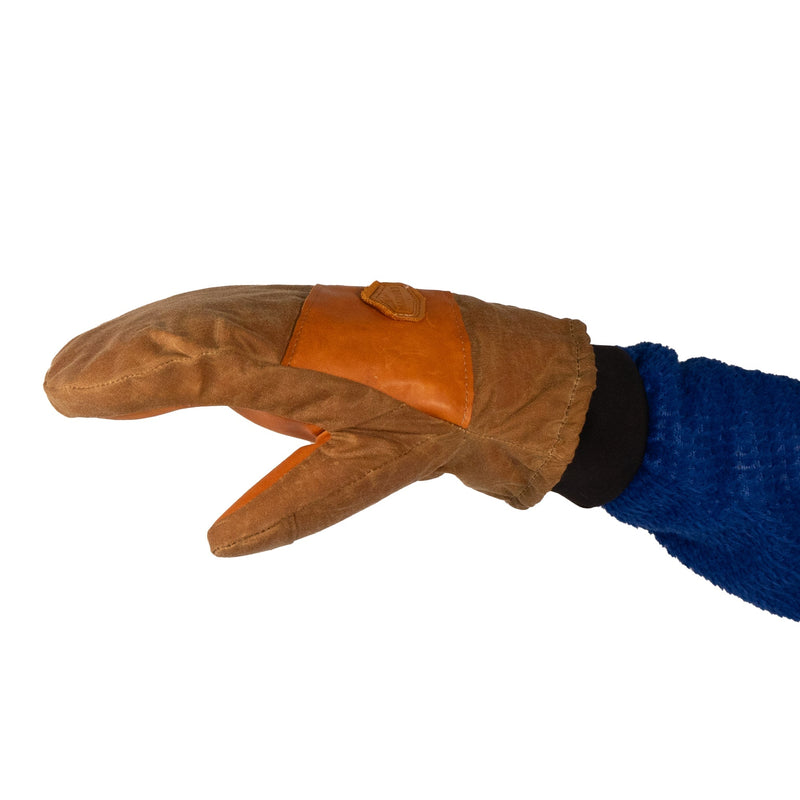 Peaks Mitts | Leather Palm | Knit Cuff | Made in Trenton, Maine