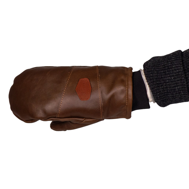 All-Leather Mitts | Wool Pile Lining | Handmade in Maine