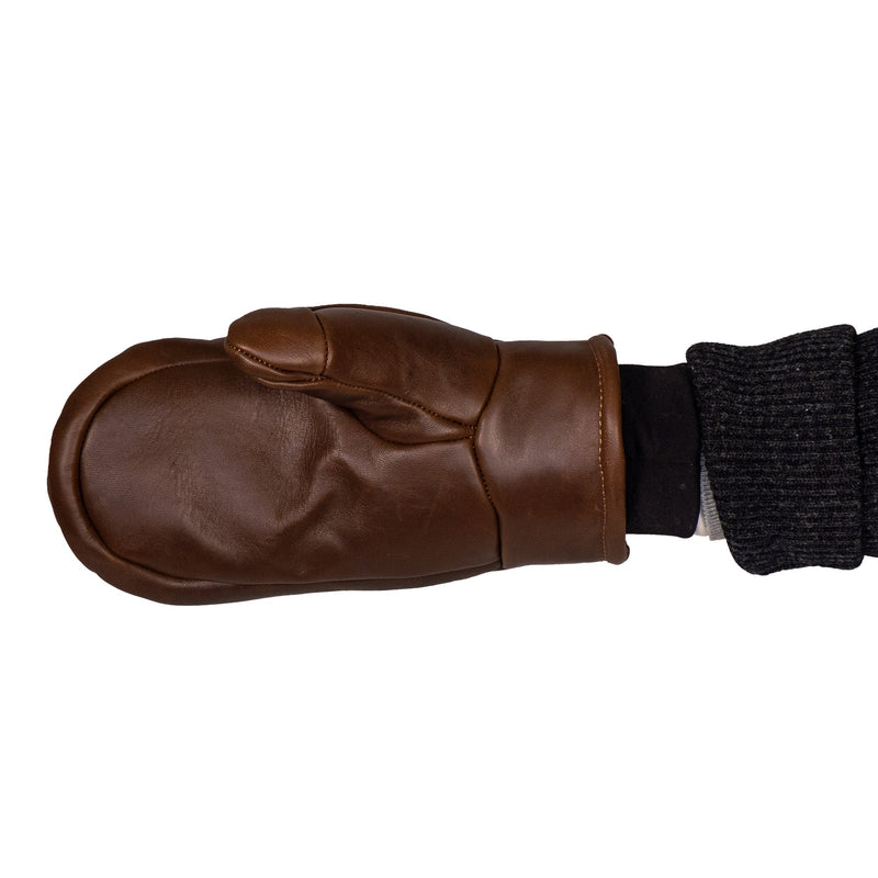 All-Leather Mitts | Wool Pile Lining | Handmade in Maine