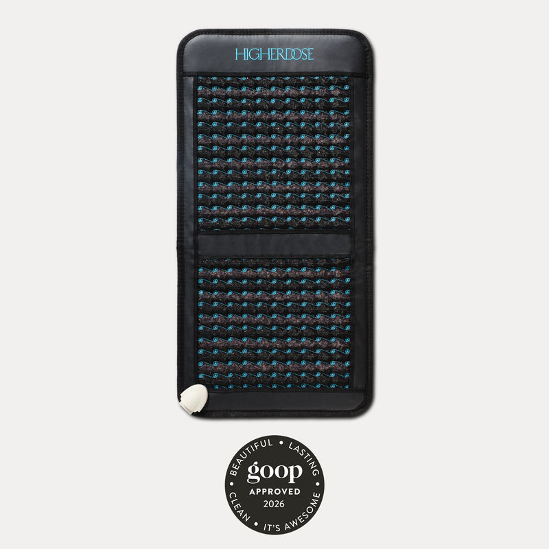 Infrared PEMF Go Mat | Portable Recovery Mat | Black with Turquoise Pattern