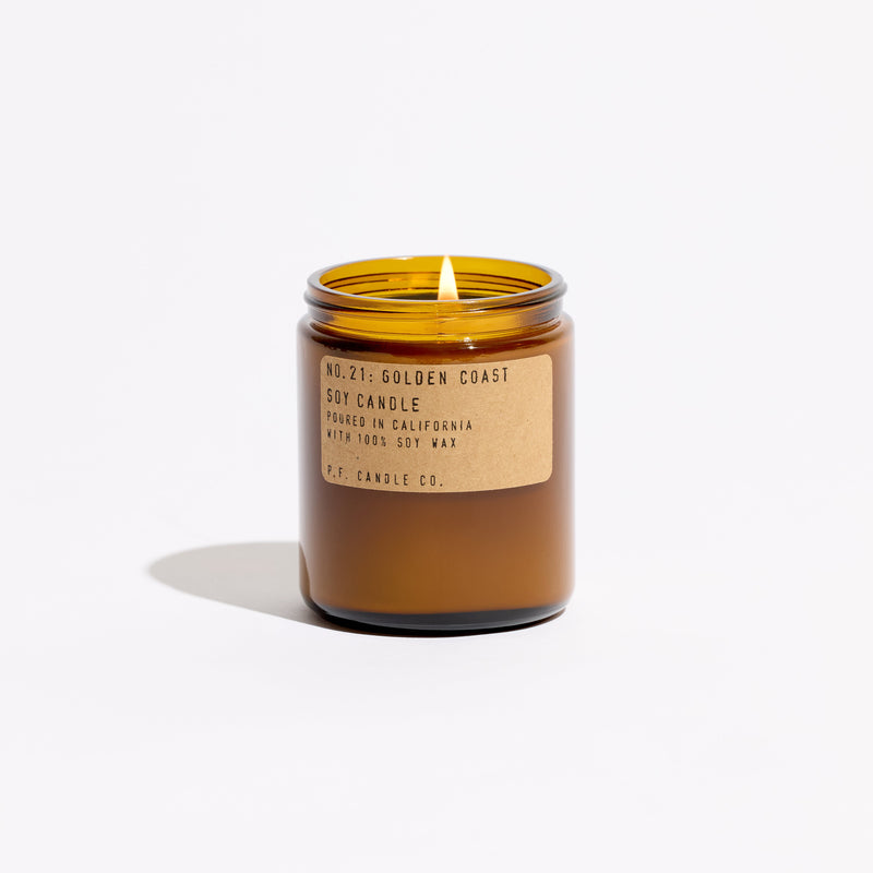 Golden Coast Soy Candle | Eucalyptus, Sea Salt, Redwood | P.F. Candle Co.