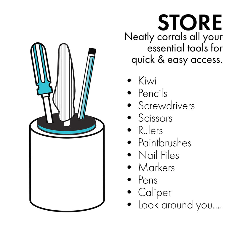 Ergokiwi Nest Desk Organizer | Magnetic Tool Holder | Hidden Blade Storage